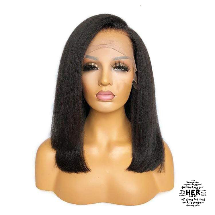 Harlem Cambodian Human Hair Kinky Straight HD Lace Front Wig